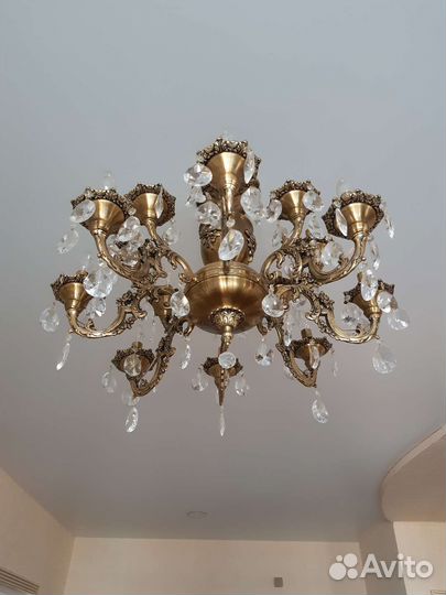 Люстра бронза хрусталь