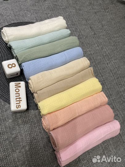 Муслиновые пеленки новые