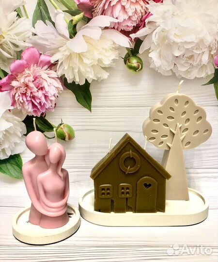 Свечи ручной работы из натурального воска