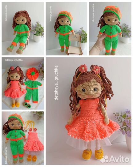 Игрушки вязаные, куклы