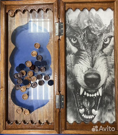 Нарды со стеклом ручная работа