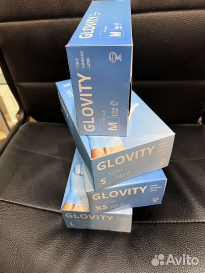 Перчатки нитриловые glovity Упаковка 100 штук