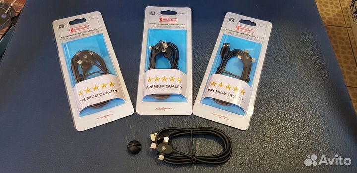 USB-кабель 3-в-1 Type-C, microusb, Lightning