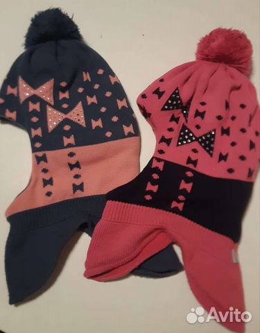 Шапка-шлем на девочку зима
