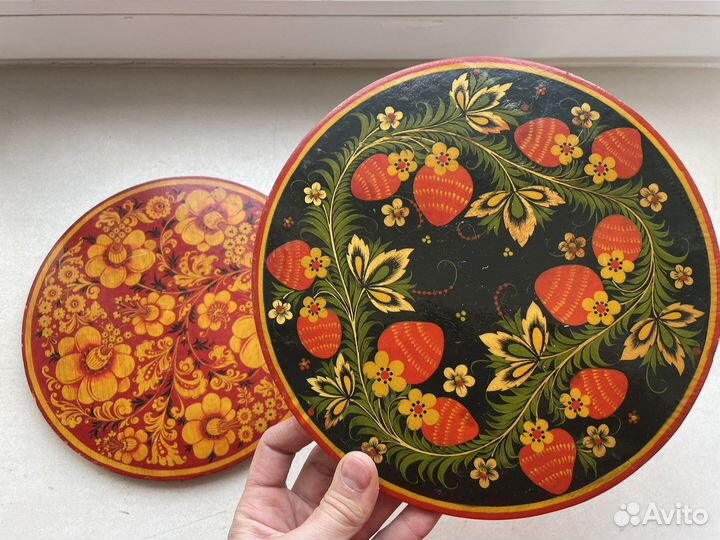 Настенные тарелки ручная роспись хохлома