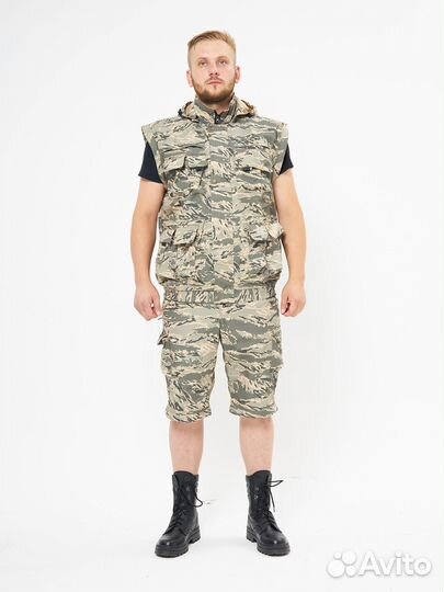 Костюм Хищник, серый пиксель