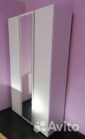 Шкаф 3-х створчатый с зеркалом белый