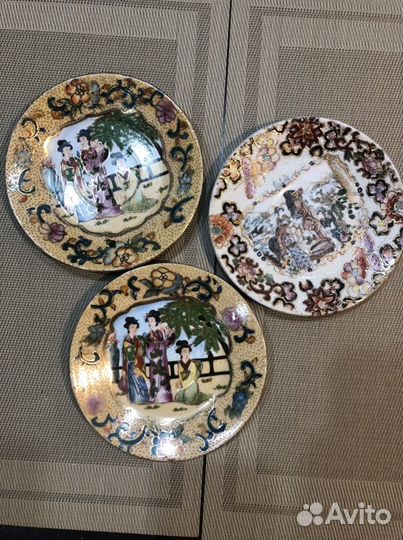 Тарелки декоративные фарфор СССР Шинуазри