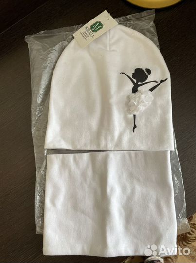 Шапочка и снуд для девочки5-6 лет