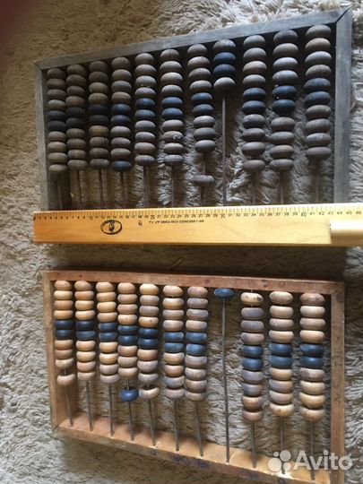 Счеты деревянные бухгалтерские СССР за 2 шт
