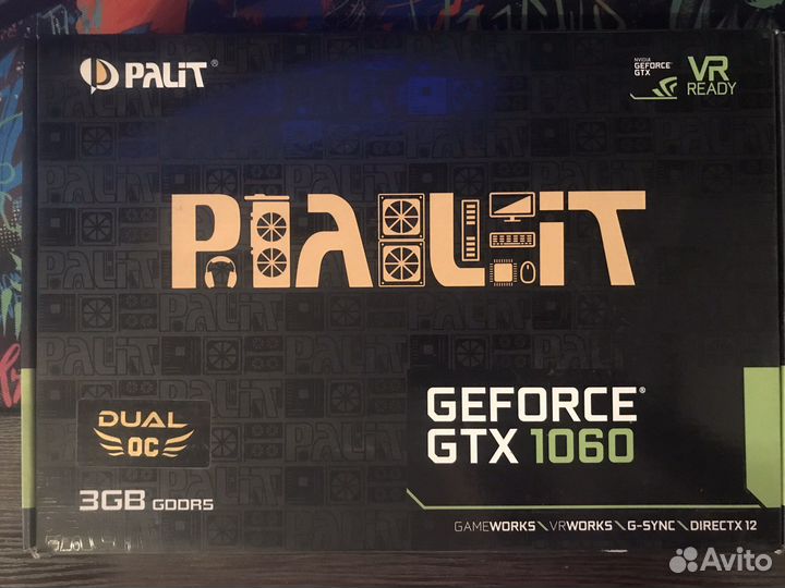 Видеокарта Nvidia Geforce gtx 1060 Palit 3gb