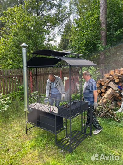Мангал с печкой