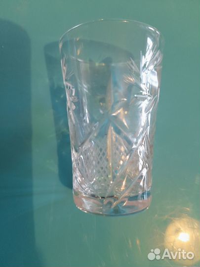 Графин, стопки стекло с позолотой