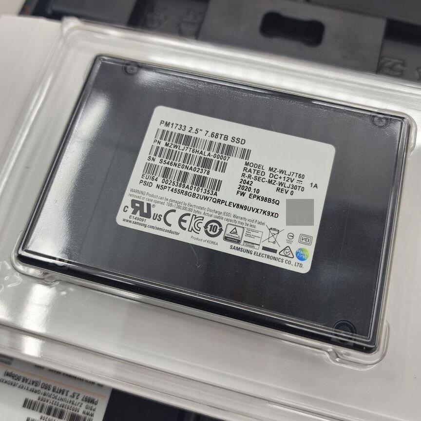 [MZ7L37T6HBLA] Ssd Samsung Pm1733 7.68тб 2.5 Mz7l37t6hbla