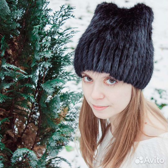 Шапка меховая с ушками