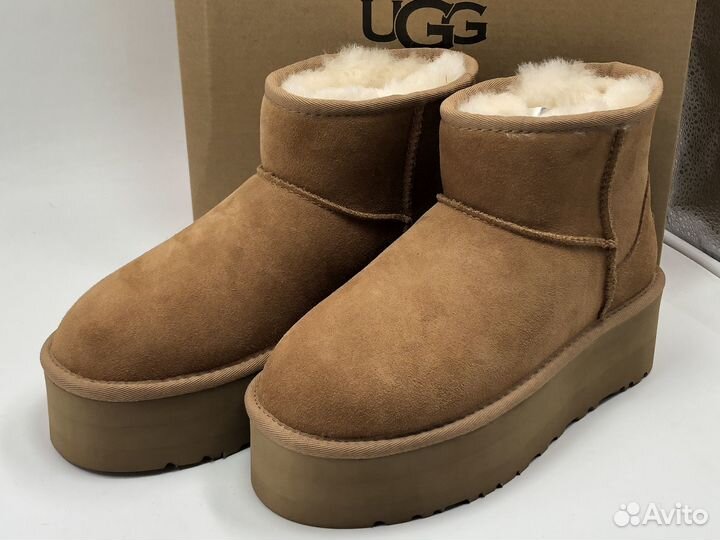 Угги Женские Ugg Classic Mini Platform Chestnut