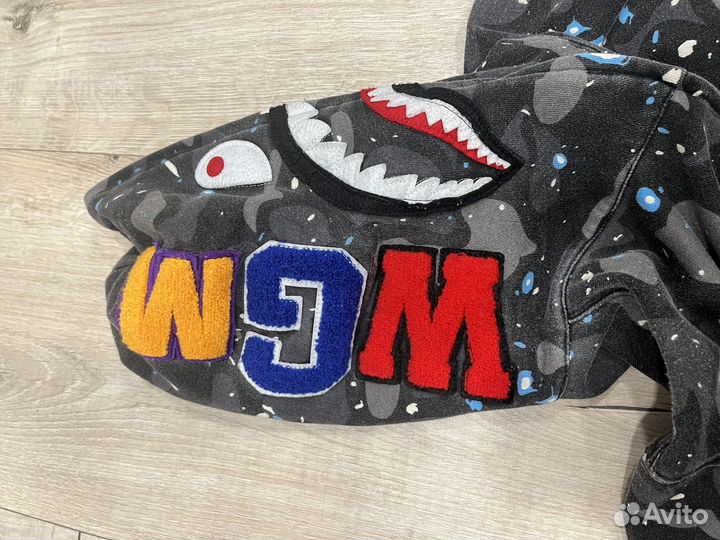 Зип худи bape shark