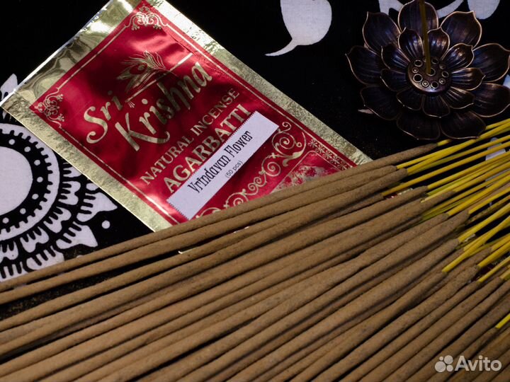 Vrindavan Flower 50шт. Благовония пыльцовые, Индия