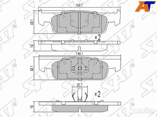 Колодки тормозные Передние SMART forfour