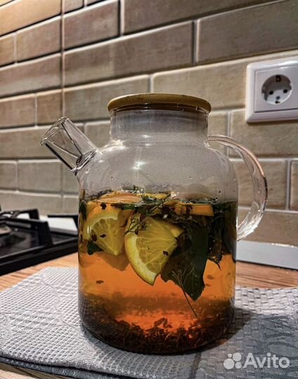 Чайник стеклянный жаропрочный 1500 мл