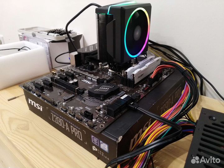 Комплект i7 8700k + Z390A Pro + 16gb 3400MHz + кул