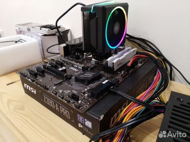 Комплект i7 8700k + Z390A Pro + 16gb 3400MHz + кул