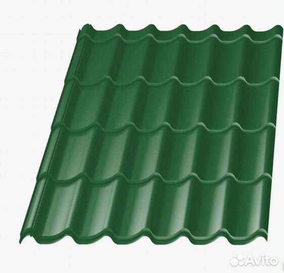 Металлочерепица зеленая RAL 6002