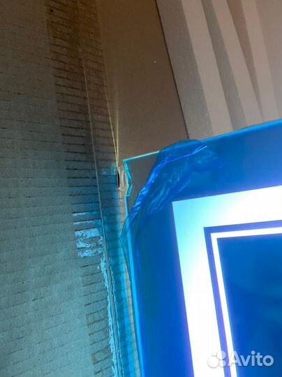 Зеркало с подсветкой misty неон 2 с часами