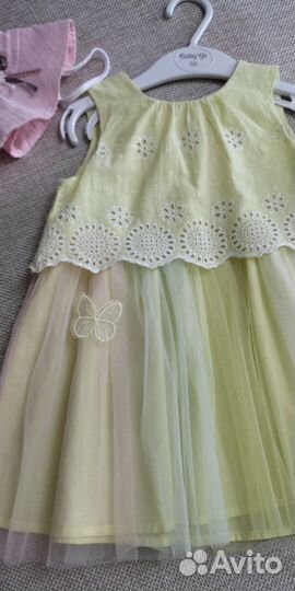 Фирменное платье mothercare + панама на девочку