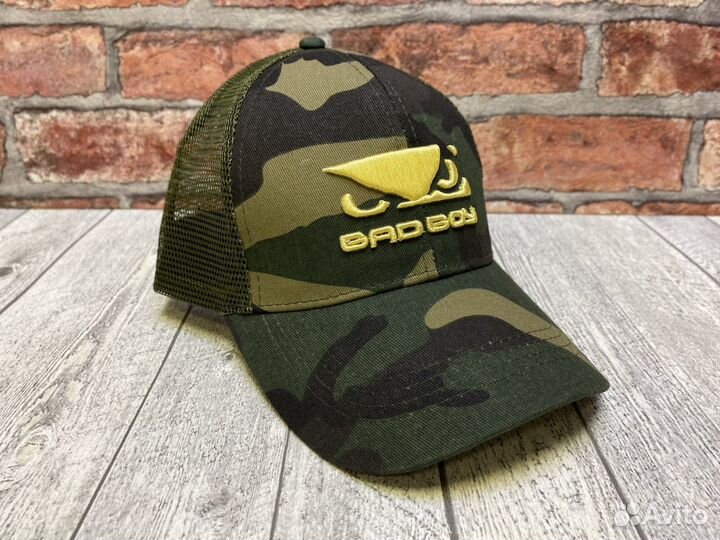 Бейсболка Bad Boy 3D Logo зел. камуфляж