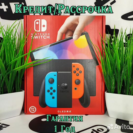 Nintendo Switch Oled Сине/Красный Япония Новый