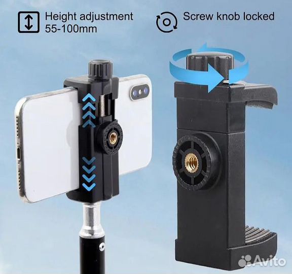 Крепление для телефона на штатив монопод