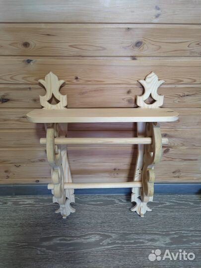 Вешалка с полкой для бани