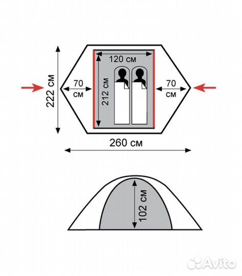 Палатка Tramp Sarma 2 (V2) Grey в аренду