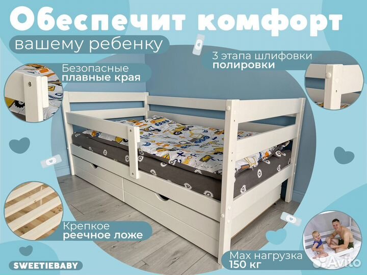Детская кровать-домик двухъярусная
