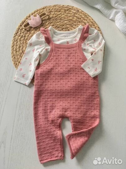 Вязанный комбинезон боди на девочку