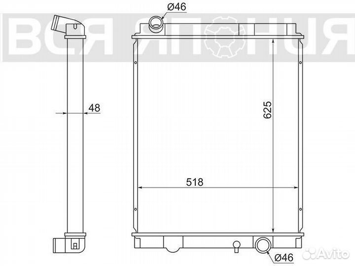 Радиатор охлаждения Mitsubishi Fuso Canter
