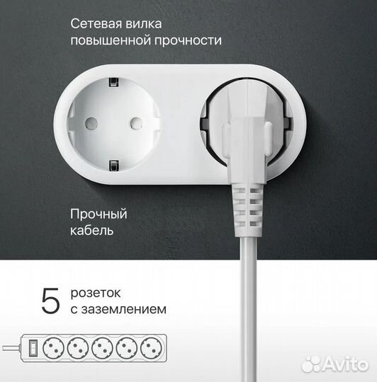 Сетевой фильтр defender 1,8/3/5 метров