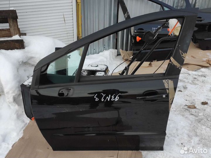 Дверь передняя левая пежо 308 черная