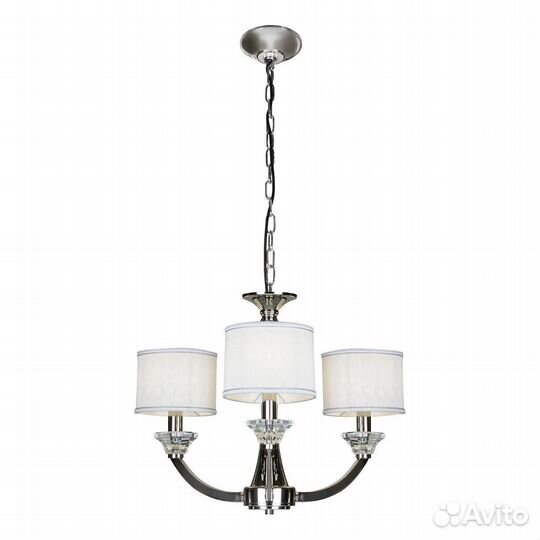 Люстра металл и текстиль в спальню модерн