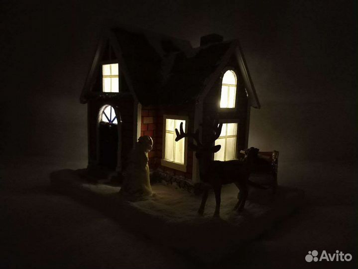 Домик-ночник для интерьера. Подарок на Новый год