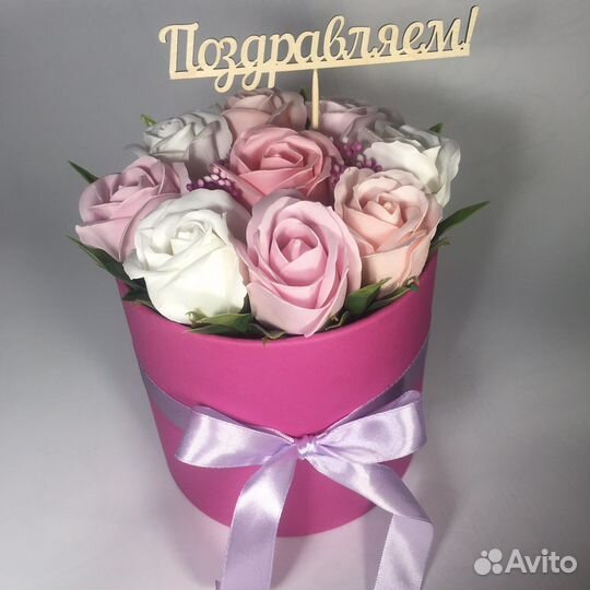 Композиция из мыльных роз