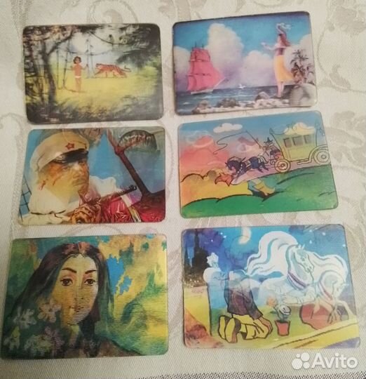 Календарики стерео переливающиеся, винтаж СССР