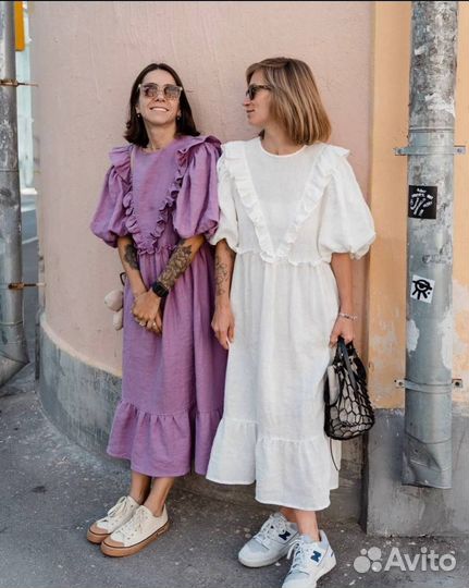 Воздушное платье из легкого льна