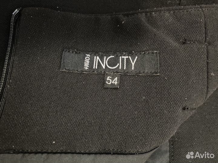 Юбка классическая черная, incity, размер 54