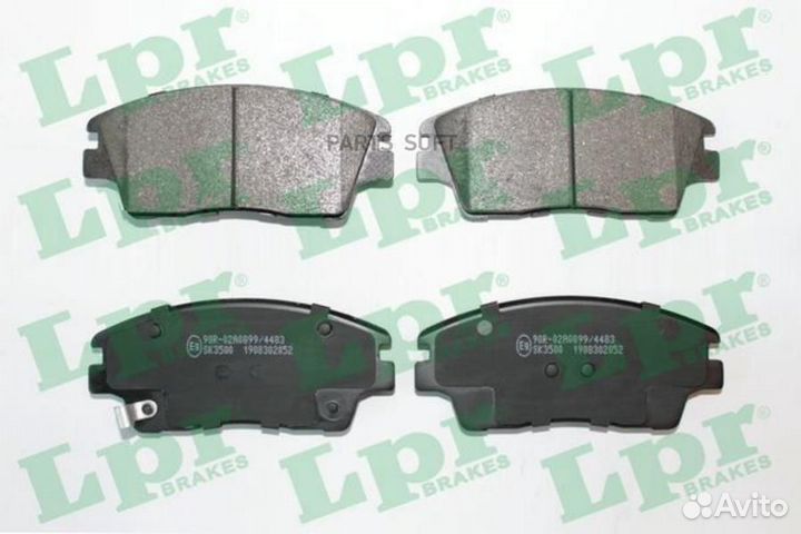 LPR 05P2052 Колодки тормозные hyundai tucson/KIA s