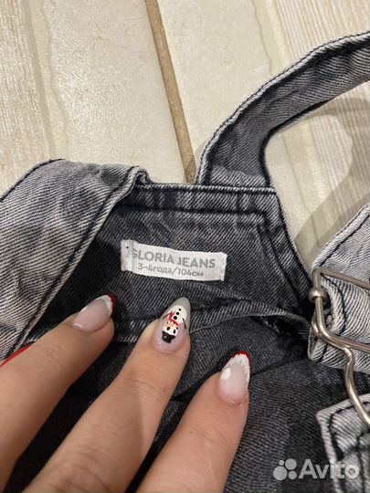 Джинсовый сарафан для девочки 104