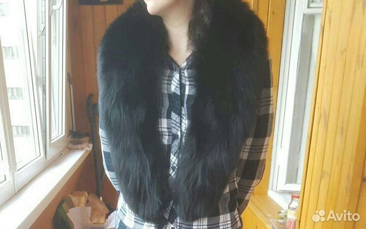 Воротник горжетка песец крашеный