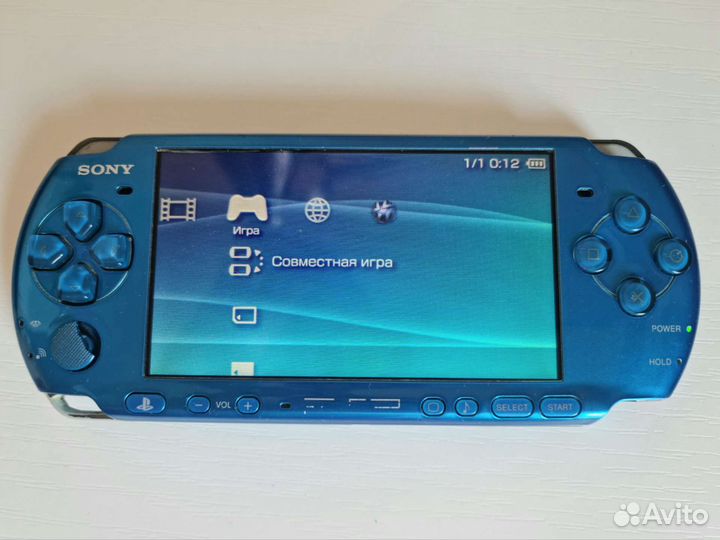 Sony PSP 3008 Blue 2 Gb + Диск + Чехол