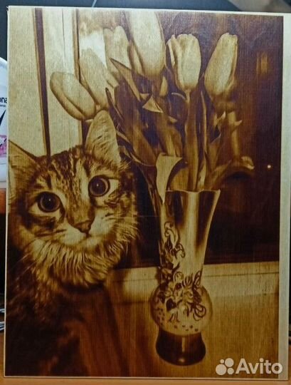 Выжигание портретов картин на дереве